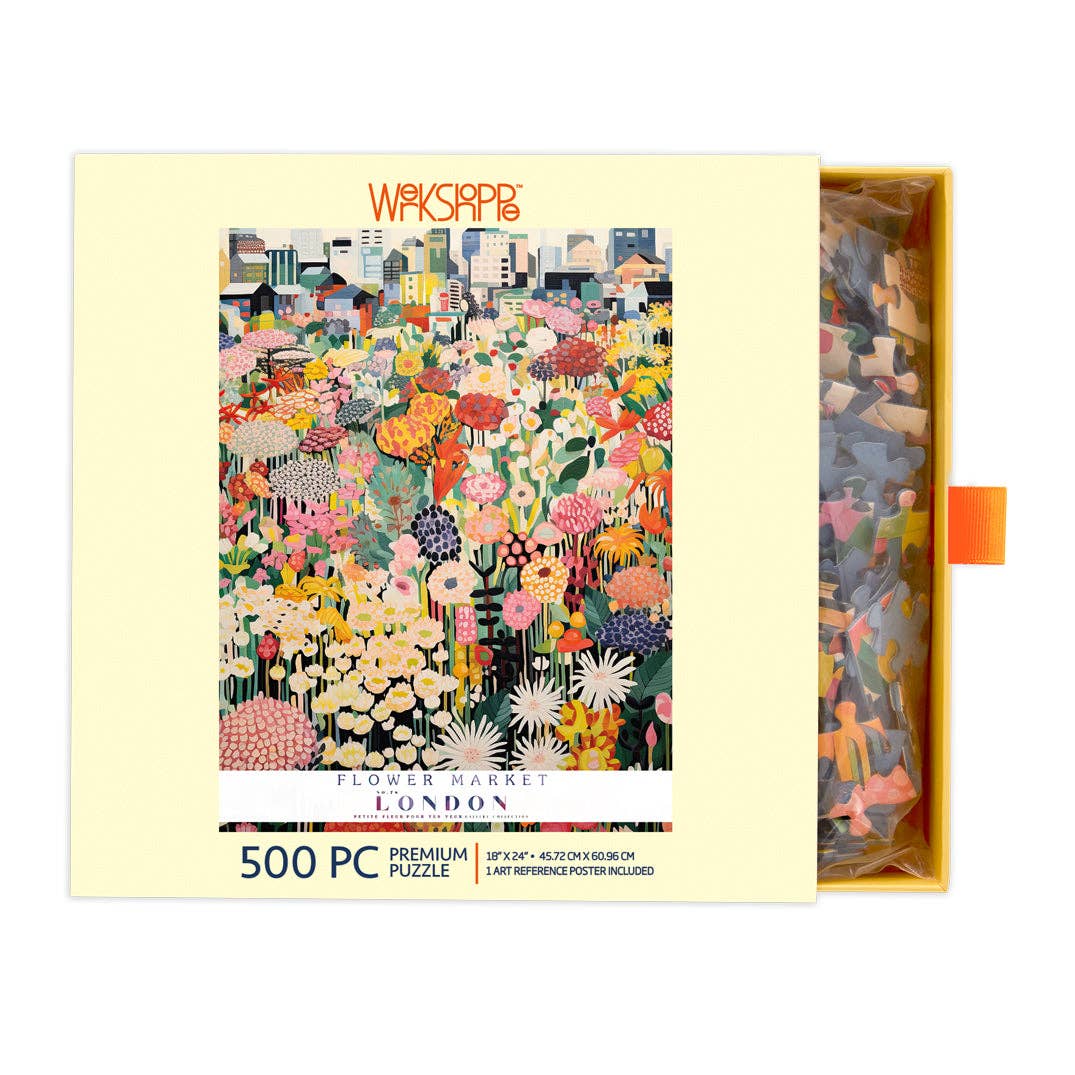 London Flower Market 500 Piece Jigsaw Puzzle | WerkShoppe - Jigsaw Puzzles - The Puzzle Center