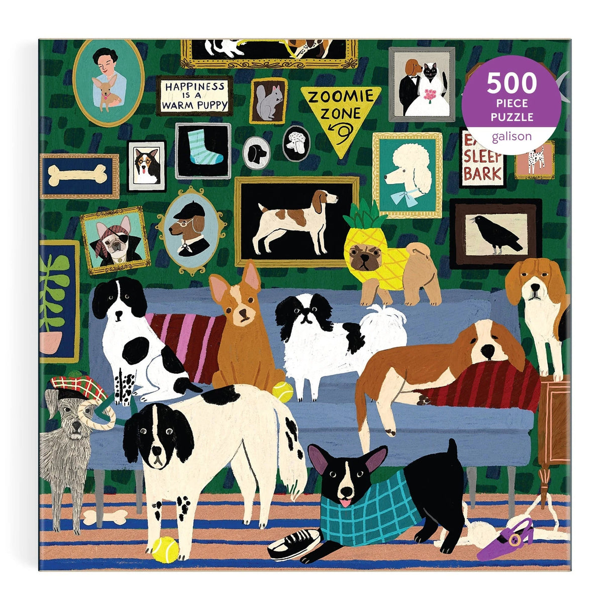 Lounge Dogs 500 Piece Jigsaw Puzzle | Galison - Jigsaw Puzzles - The Puzzle Center