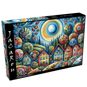 Lovely Colorful Village 1000 Piece Jigsaw Puzzle by JaCaRou Puzzles - Jigsaw Puzzles - The Puzzle Center
