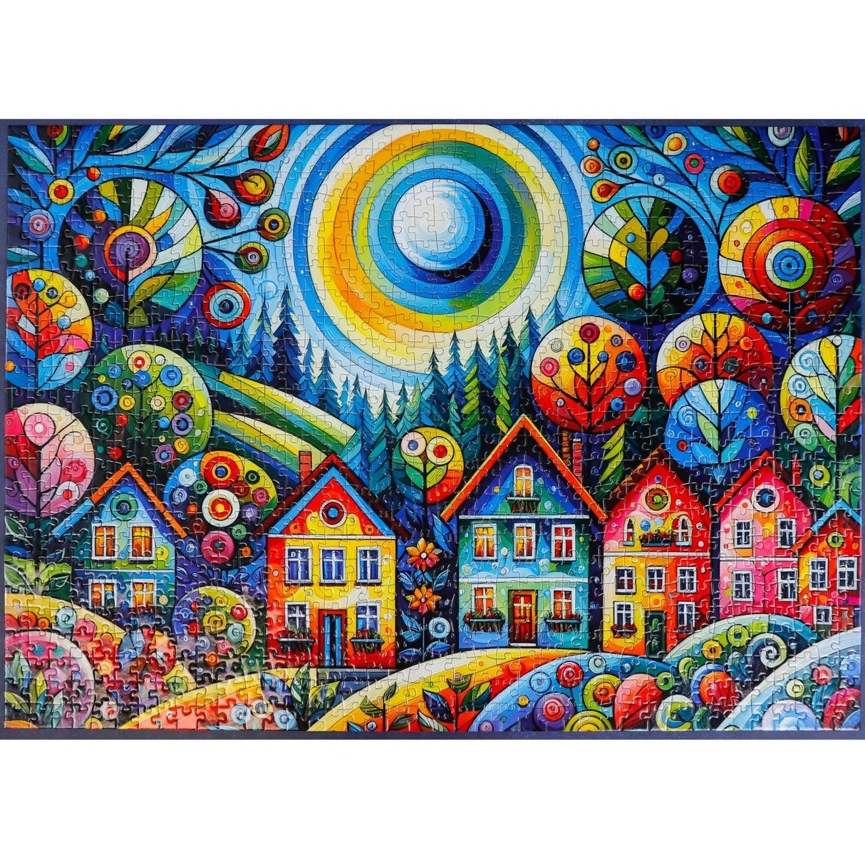 Lovely Colorful Village 1000 Piece Jigsaw Puzzle by JaCaRou Puzzles - Jigsaw Puzzles - The Puzzle Center