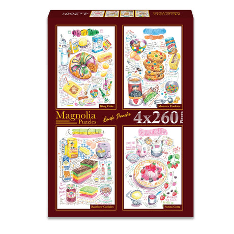 Lucile Prache 4 x 260 Pieces Jigsaw Puzzles | Magnolia - Jigsaw Puzzles - The Puzzle Center
