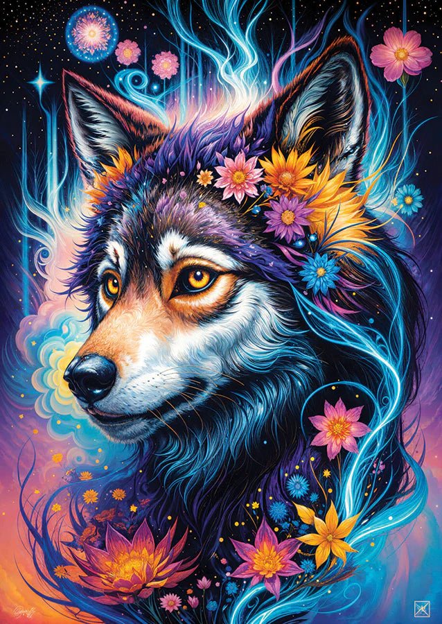 Magical Wolf Portrait 1000 Piece Puzzle by Enjoy Puzzles - Enjoy Puzzles - Jigsaw Puzzles - The Puzzle Center