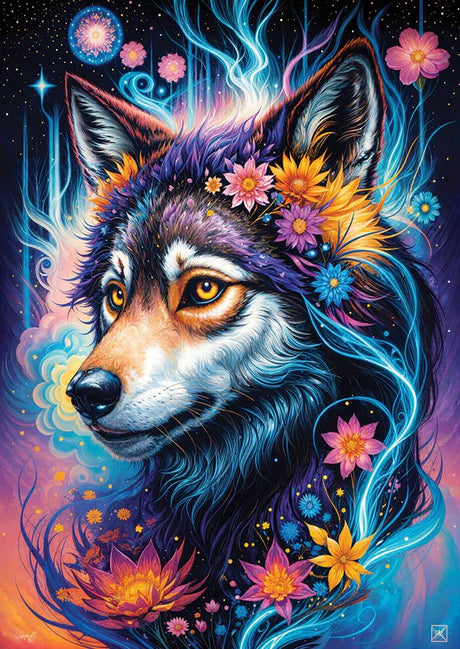 Magical Wolf Portrait 1000 Piece Puzzle by Enjoy Puzzles - Enjoy Puzzles - Jigsaw Puzzles - The Puzzle Center