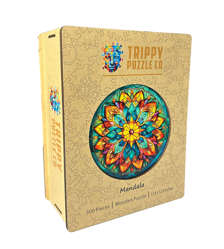 Mandala Shaped 300 Piece Wooden Jigsaw Puzzle | Trippy Puzzle Co - Jigsaw Puzzles - The Puzzle Center