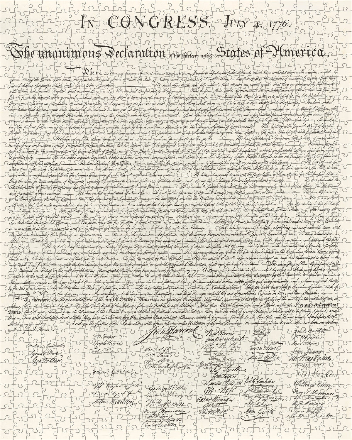 Map of DC and The Declaration of Independence 1000 Piece Jigsaw Puzzle | Pomegranate - Jigsaw Puzzles - The Puzzle Center