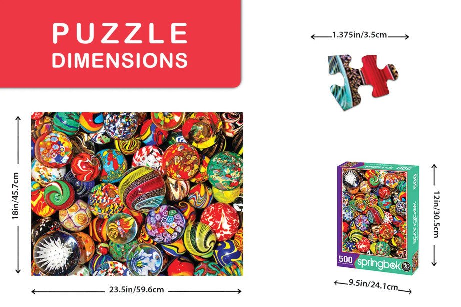 Marble Madness 500 Piece Jigsaw Puzzle by Springbok Puzzles - Springbok Puzzles - Jigsaw Puzzles - The Puzzle Center