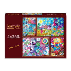 Megan Aroon 4 x 260 Pieces Jigsaw Puzzles | Magnolia - Jigsaw Puzzles - The Puzzle Center