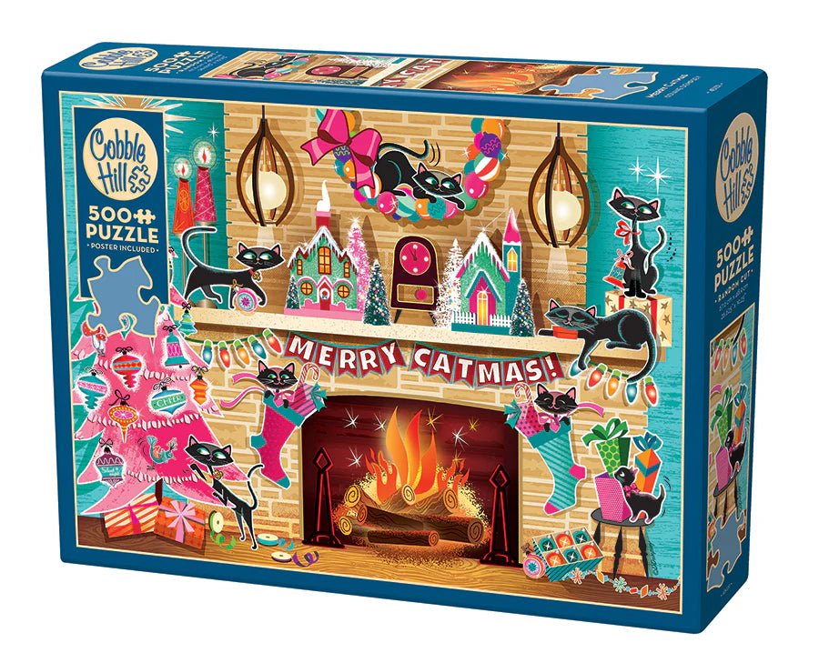 Merry Catmas 500 Piece Jigsaw Puzzle | Cobble Hill - Jigsaw Puzzles - The Puzzle Center