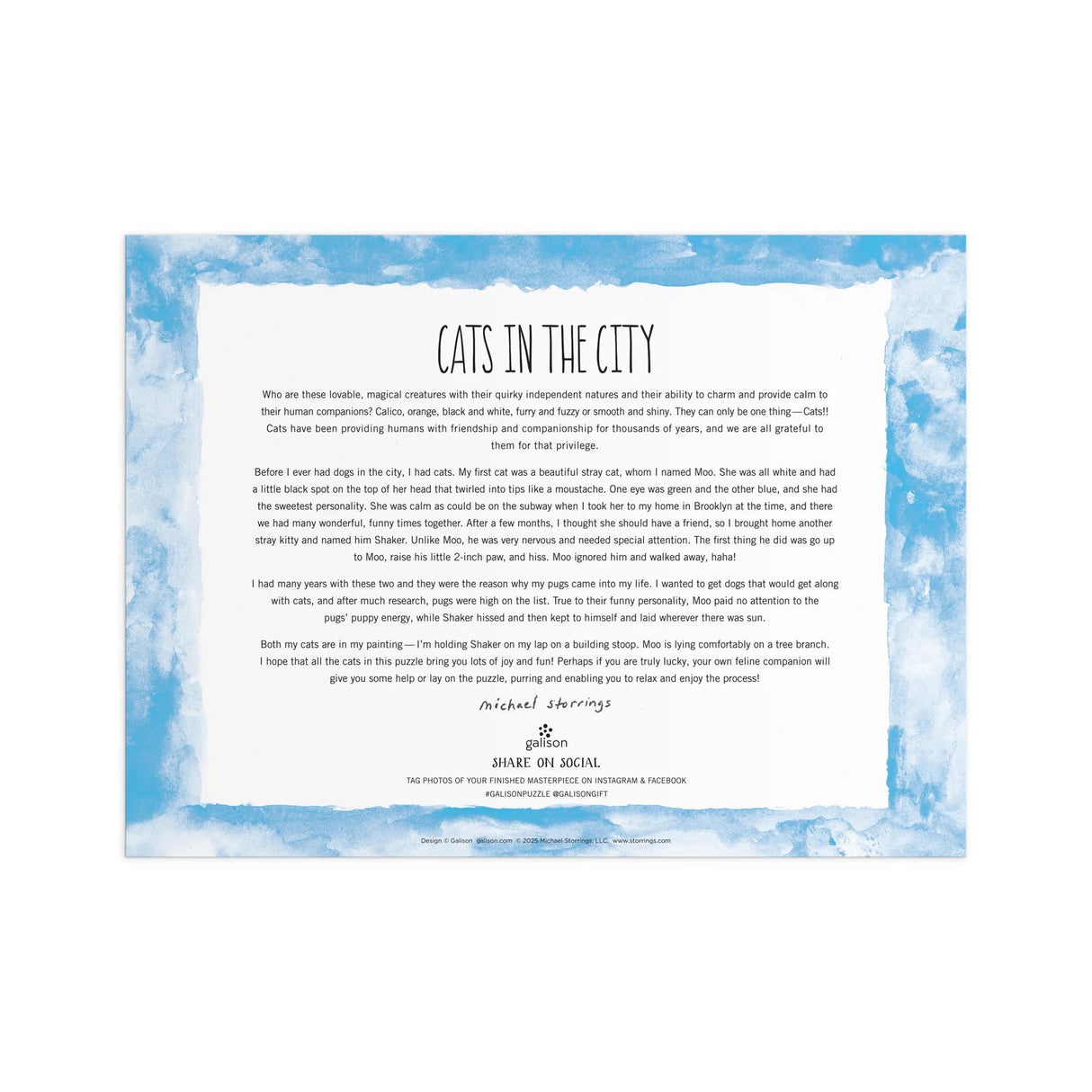 Michael Storrings Cats in the City 1000 Piece Jigsaw Puzzle | Galison - Jigsaw Puzzles - The Puzzle Center