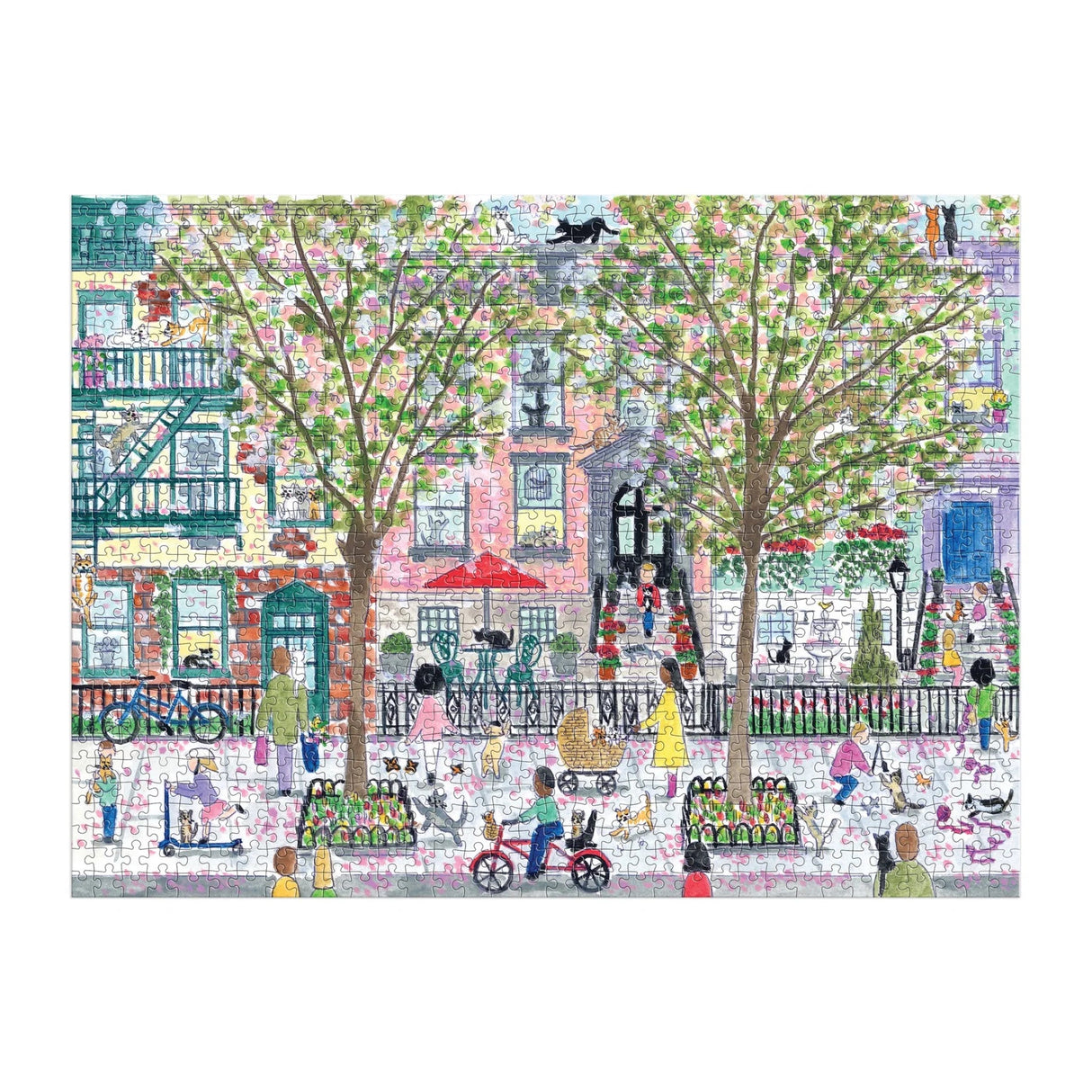 Michael Storrings Cats in the City 1000 Piece Jigsaw Puzzle | Galison - Jigsaw Puzzles - The Puzzle Center