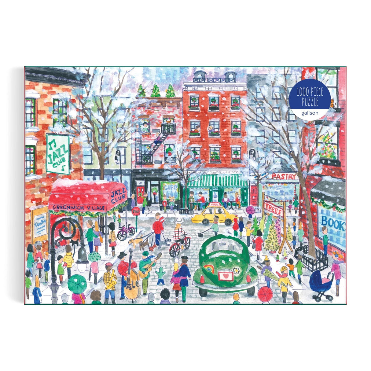 Michael Storrings Christmas in Greenwich Village 1000 Piece Jigsaw Puzzle | Galison - Jigsaw Puzzles - The Puzzle Center