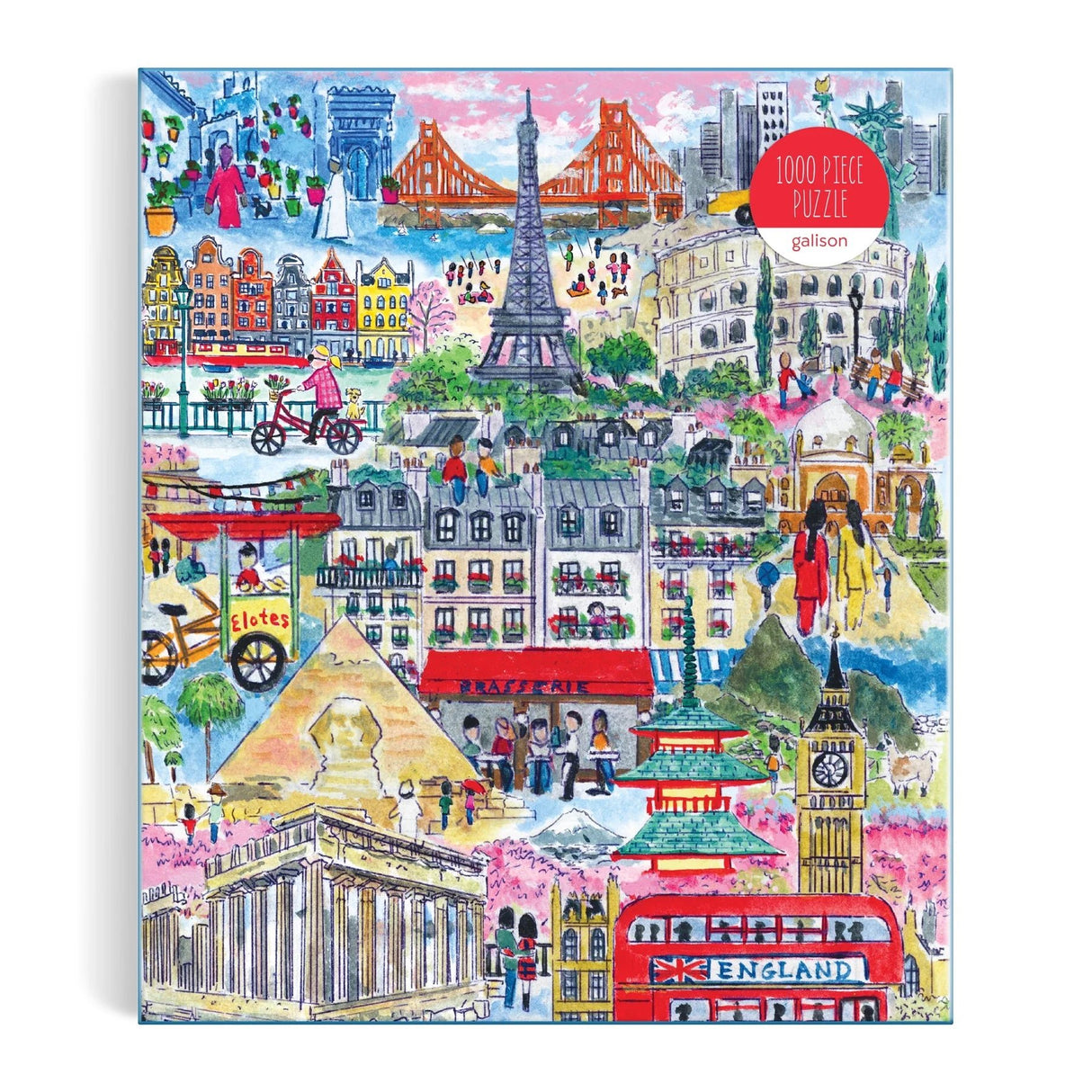 Michael Storrings Cities Around the World 1000 Piece Jigsaw Puzzle | Galison - Jigsaw Puzzles - The Puzzle Center