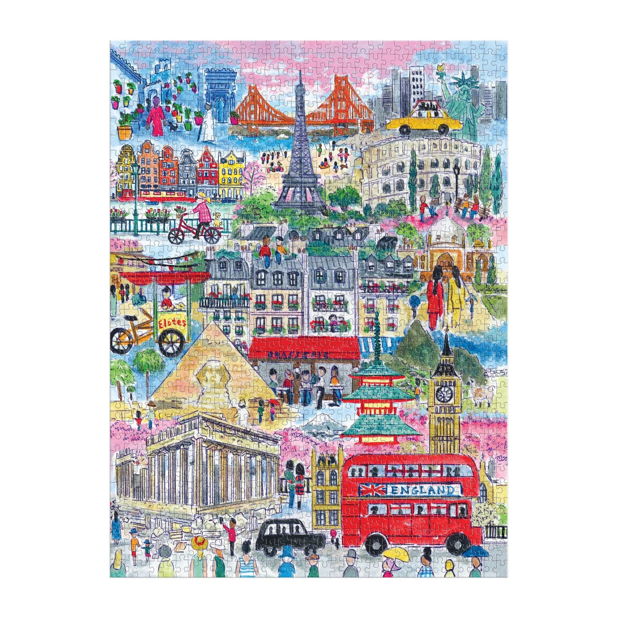 Michael Storrings Cities Around the World 1000 Piece Jigsaw Puzzle | Galison - Jigsaw Puzzles - The Puzzle Center