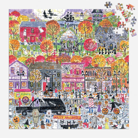 Michael Storrings Halloween Parade 500 Piece Jigsaw Puzzle | Galison - Jigsaw Puzzles - The Puzzle Center