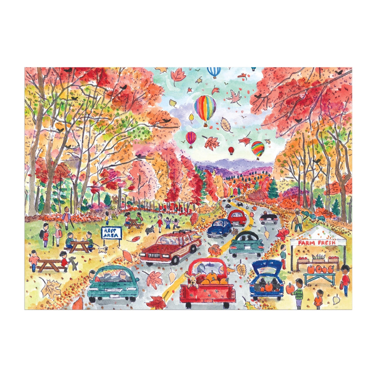 Michael Storrings Leaf Peeping 1000 Piece Jigsaw Puzzle | Galison