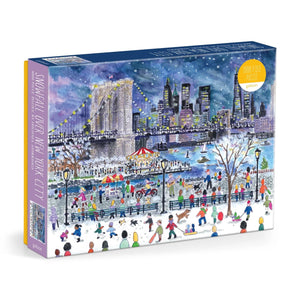Michael Storrings Snowfall Over New York City 1000 Piece Jigsaw Puzzle | Galison - Jigsaw Puzzles - The Puzzle Center