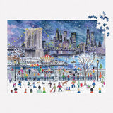 Michael Storrings Snowfall Over New York City 1000 Piece Jigsaw Puzzle | Galison - Jigsaw Puzzles - The Puzzle Center