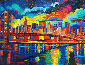 Midnight in San Francisco 1000 Piece Jigsaw Puzzle by Springbok Puzzles - Springbok Puzzles - Jigsaw Puzzles - The Puzzle Center - 