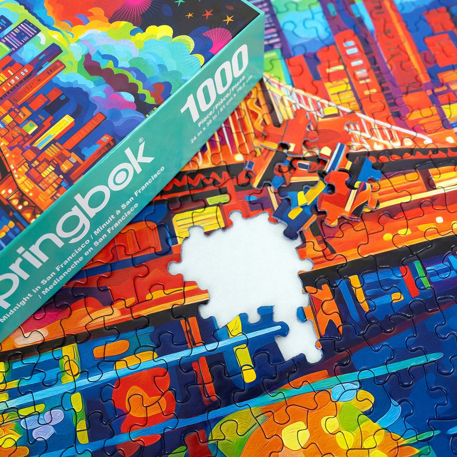 Midnight in San Francisco 1000 Piece Jigsaw Puzzle by Springbok Puzzles - Springbok Puzzles - Jigsaw Puzzles - The Puzzle Center - 