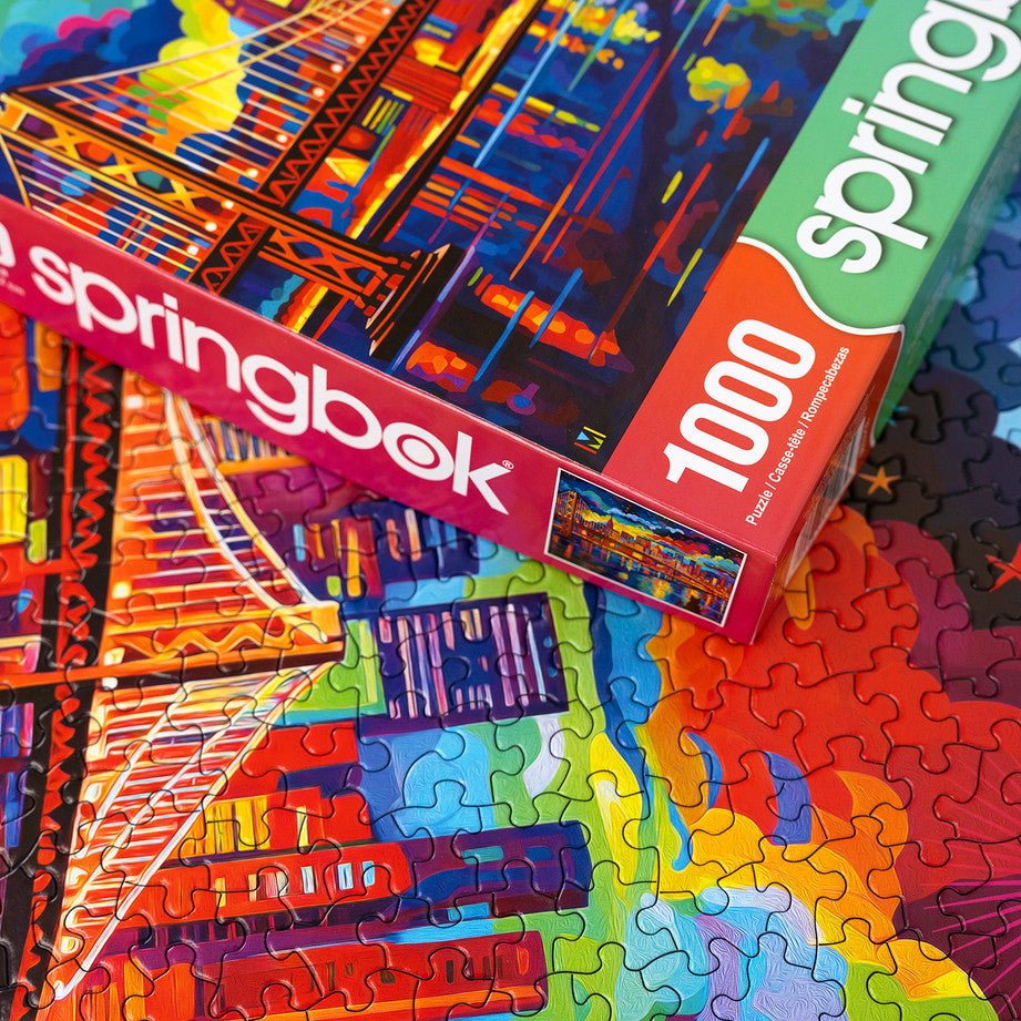 Midnight in San Francisco 1000 Piece Jigsaw Puzzle by Springbok Puzzles - Springbok Puzzles - Jigsaw Puzzles - The Puzzle Center - 