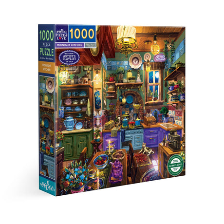 Midnight Kitchen 1000 Piece Jigsaw Puzzle | eeBoo - Jigsaw Puzzles - The Puzzle Center