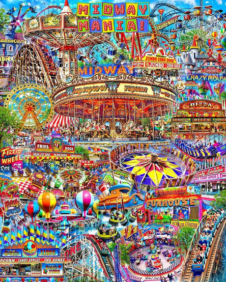 Midway Mania 1000 Piece Jigsaw Puzzle by Springbok Puzzles - Springbok Puzzles - Jigsaw Puzzles - The Puzzle Center - 