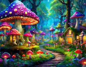 Mushroom Path 500 Piece Jigsaw Puzzle by Springbok Puzzles - Springbok Puzzles - Jigsaw Puzzles - The Puzzle Center