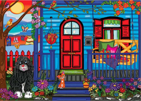 My Little Blue House 1000 Piece Jigsaw Puzzle by JaCaRou Puzzles - JaCaRou Puzzles Inc. - Jigsaw Puzzles - The Puzzle Center