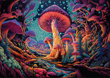 Mystical Mushrooms 1000 Piece Jigsaw Puzzle | Trippy Puzzle Co - Jigsaw Puzzles - The Puzzle Center