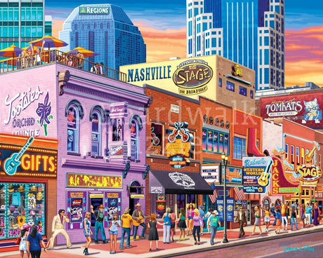 Nashville Music City 500 Piece Jigsaw Puzzle by Boardwalk Puzzle Company - Boardwalk - Jigsaw Puzzles - The Puzzle Center