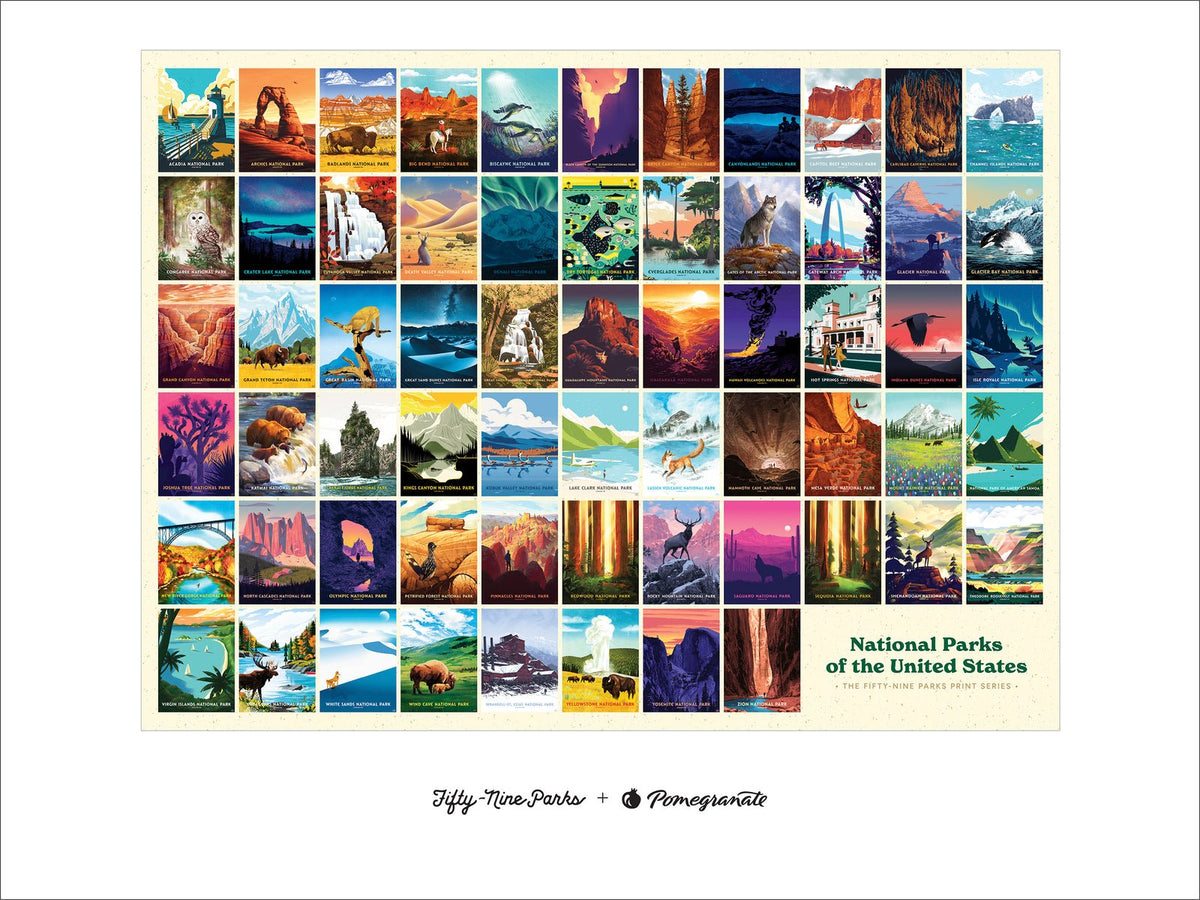 National Parks 1000 Piece Jigsaw Puzzle | Pomegranate - Jigsaw Puzzles - The Puzzle Center