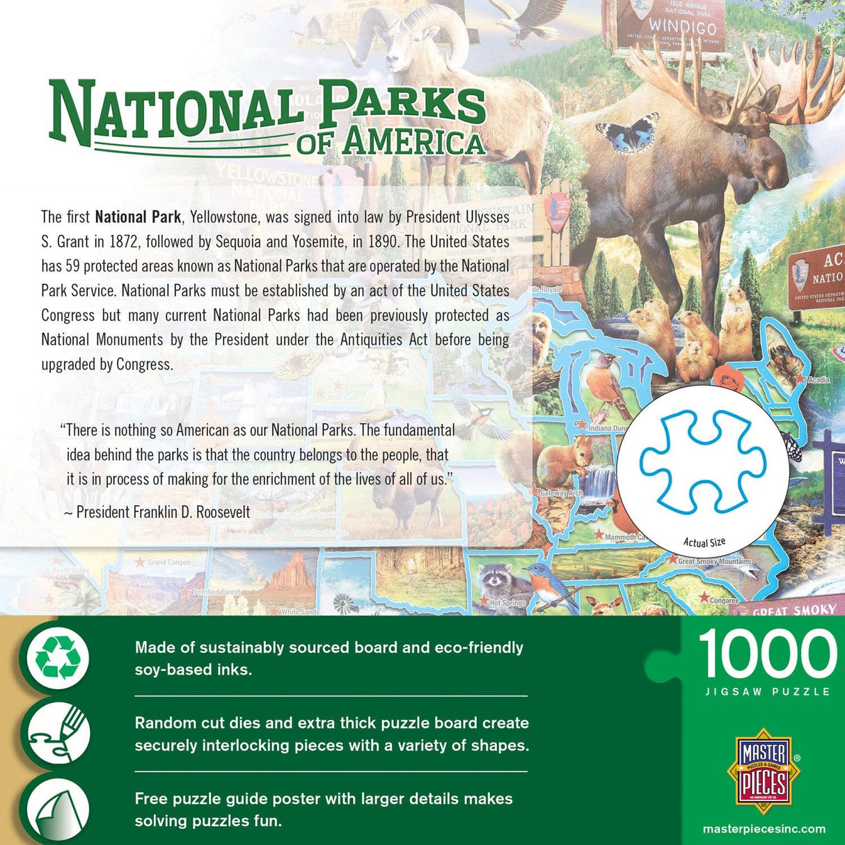 National Parks of America 1000 Piece Jigsaw Jigsaw Puzzle by Masterpieces Puzzles - Masterpieces Puzzles - Jigsaw Puzzles - The Puzzle Center