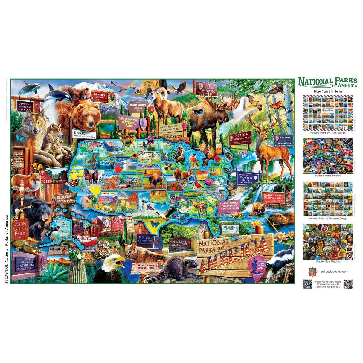 National Parks of America 1000 Piece Jigsaw Jigsaw Puzzle by Masterpieces Puzzles - Masterpieces Puzzles - Jigsaw Puzzles - The Puzzle Center