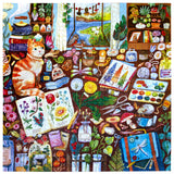Naturalist's Cat 1000 Piece Jigsaw Puzzle | eeBoo - Jigsaw Puzzles - The Puzzle Center