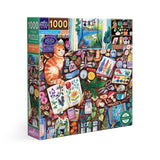 Naturalist's Cat 1000 Piece Jigsaw Puzzle | eeBoo - Jigsaw Puzzles - The Puzzle Center
