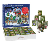 Neighborhood Christmas Advent Calendar 1000 Pieces | Vermont Christmas Co