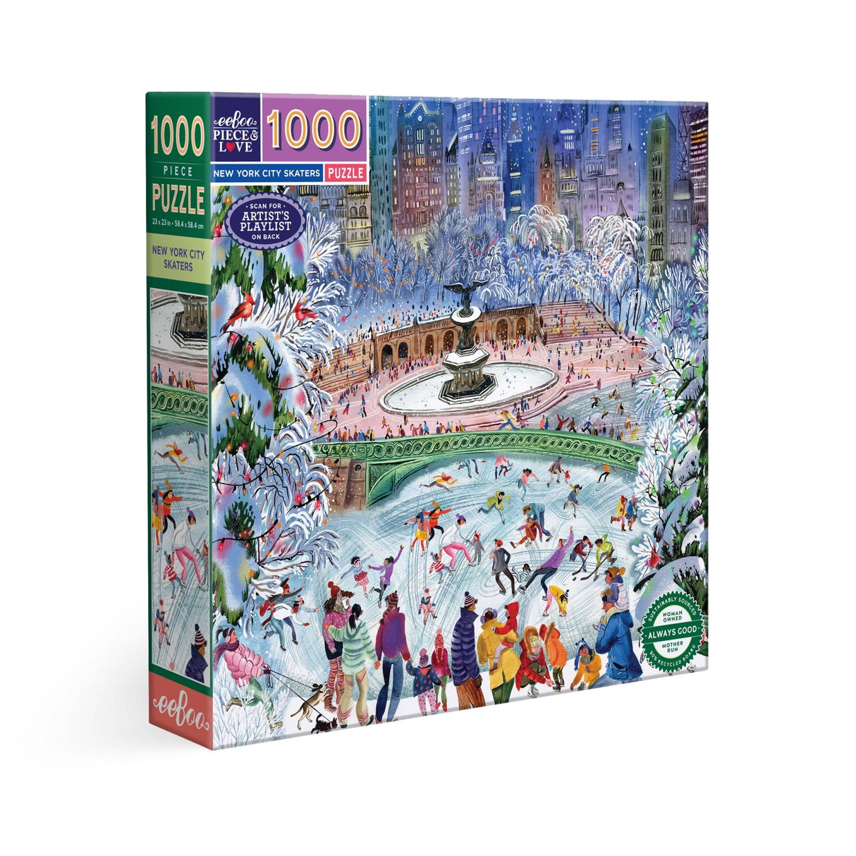New York City Skaters 1000 Piece Jigsaw Puzzle | eeBoo - Jigsaw Puzzles - The Puzzle Center