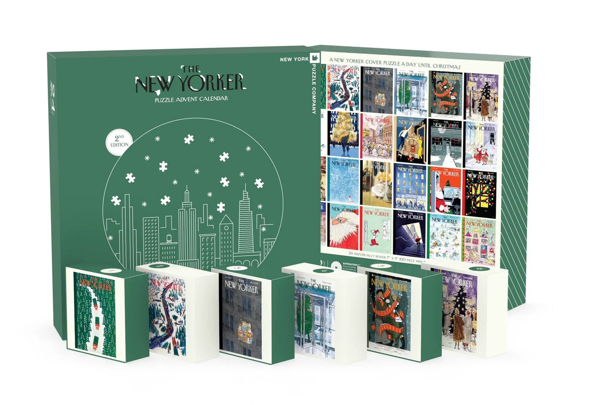 New Yorker Advent Calendar 2nd Edition 24 x 100 Piece Mini Jigsaw Puzzles | New York Puzzle Company - Mini Jigsaw Puzzles - The Puzzle Center
