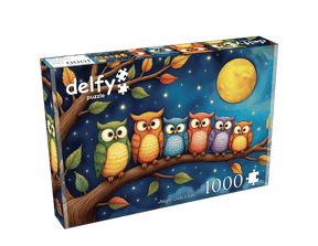 Night Owls Club 1000 Piece Jigsaw Puzzle | Delfy Puzzles - Jigsaw Puzzles - The Puzzle Center