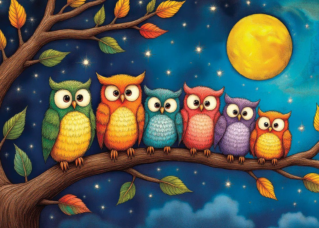 Night Owls Club 1000 Piece Jigsaw Puzzle | Delfy Puzzles - Jigsaw Puzzles - The Puzzle Center