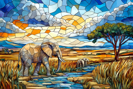Noble Nomads Stained Glass 1000 Piece Jigsaw Puzzle | Trippy Puzzle Co - Jigsaw Puzzles - The Puzzle Center