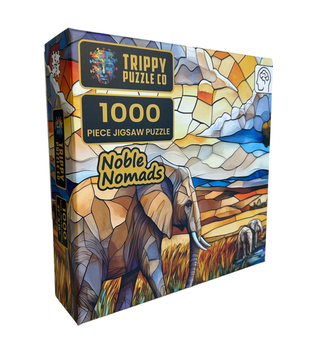 Noble Nomads Stained Glass 1000 Piece Jigsaw Puzzle | Trippy Puzzle Co - Jigsaw Puzzles - The Puzzle Center