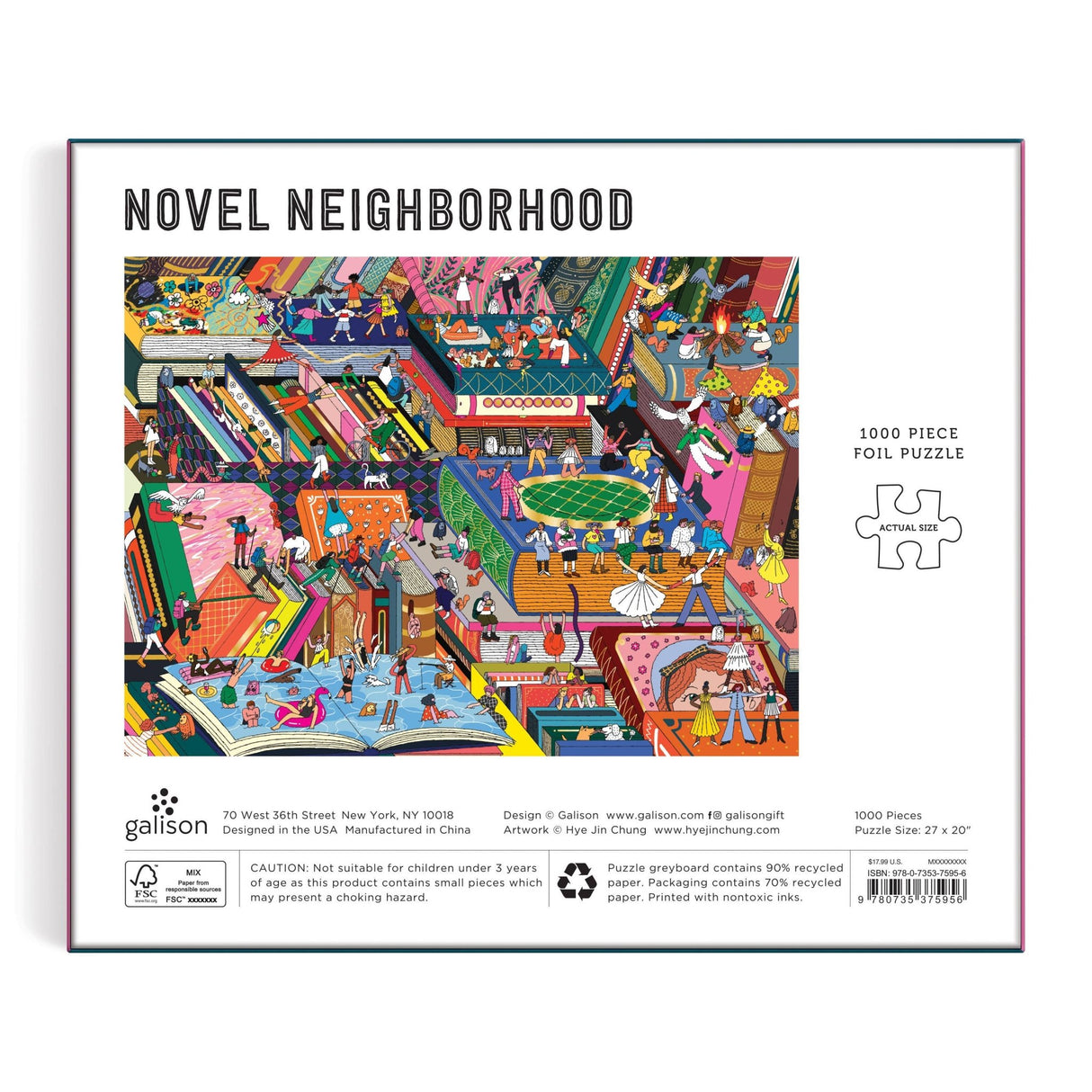 Novel Neighborhood 1000 Piece Foil Jigsaw Puzzle by Galison Puzzles - Galison - Jigsaw Puzzles - The Puzzle Center