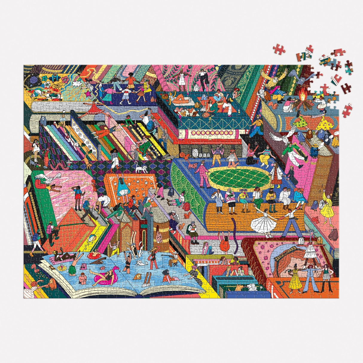 Novel Neighborhood 1000 Piece Foil Jigsaw Puzzle by Galison Puzzles - Galison - Jigsaw Puzzles - The Puzzle Center