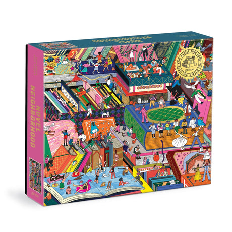 Novel Neighborhood 1000 Piece Foil Jigsaw Puzzle by Galison Puzzles - Galison - Jigsaw Puzzles - The Puzzle Center