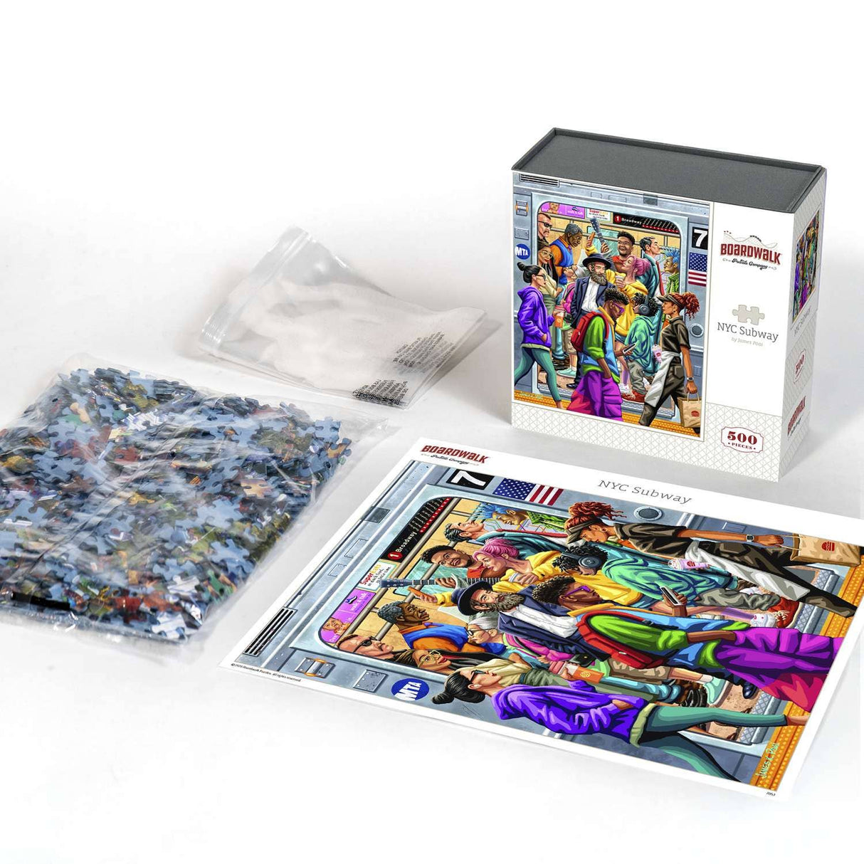 NYC Subway 500 Piece Jigsaw Puzzle | Boardwalk - Jigsaw Puzzle - The Puzzle Center