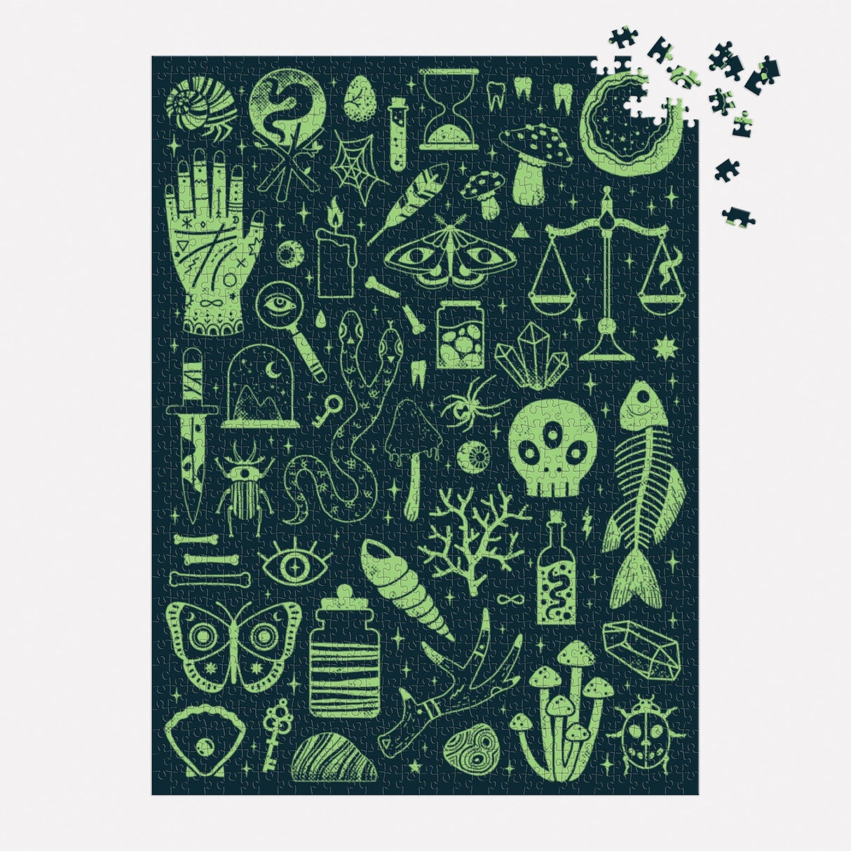 Occult and Curious 1000 Piece Glow in the Dark Puzzle | Galison