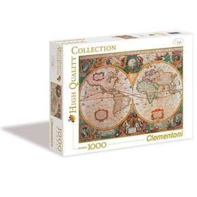 Old Map 1000 Piece Jigsaw Puzzle by Clementoni - Clementoni - Jigsaw Puzzles - The Puzzle Center - 