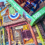 Old Western Town 500 Piece Jigsaw Puzzle by Springbok Puzzles - Springbok Puzzles - Jigsaw Puzzles - The Puzzle Center