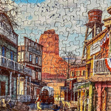 Old Western Town 500 Piece Jigsaw Puzzle by Springbok Puzzles - Springbok Puzzles - Jigsaw Puzzles - The Puzzle Center